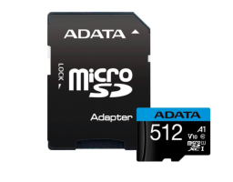 ADATA + SD адаптер 512Gb MicroSD (AUSDX512GUICL10A1-RA1)
