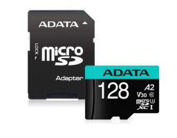 ADATA Premier Pro 128Gb MicroSD + SD адаптер (AUSDX128GUI3V30SA2-RA1)