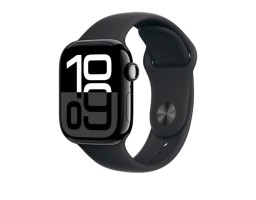 Apple Watch Series 10 42mm Jet Black Aluminum Case with Black Sport Band S/M (MWWE3LW/A)