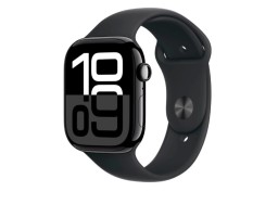 Apple Watch Series 10 46mm (MWWQ3LW/A) Jet Black Aluminum Case with Black Sport Band M/L