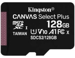 Kingston 128GB microSDXC Canvas Select Plus 100R A1 C10 (SDCS2/128GBSP)