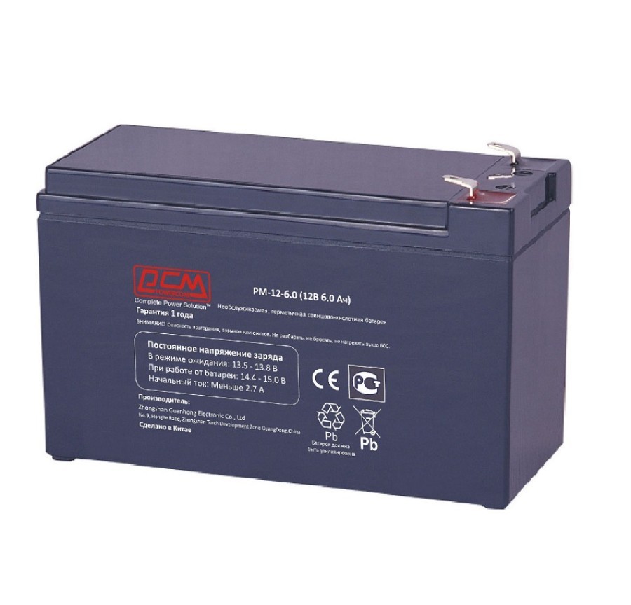 Аккумуляторная батарея Powercom PM-12-6.0 (PM-12-6)