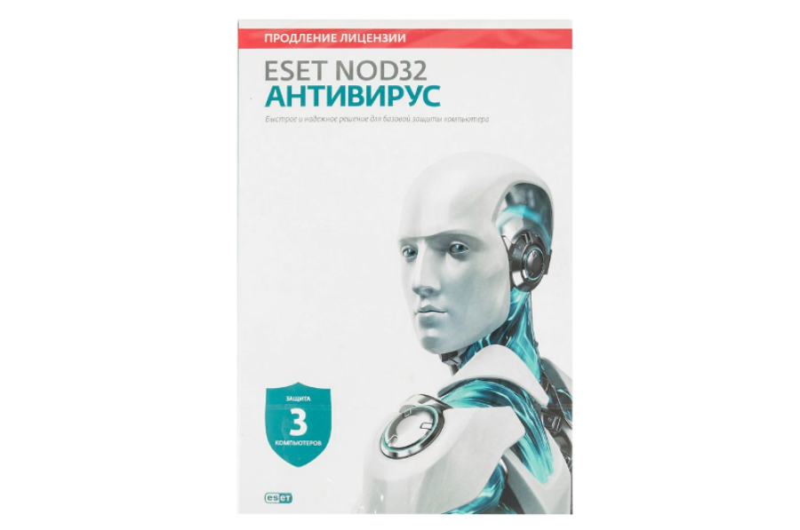 Eset NOD32 Антивирус продление лицензии 3PC 1Y Box (NOD32-ENA-RN(BOX3)-1-1)