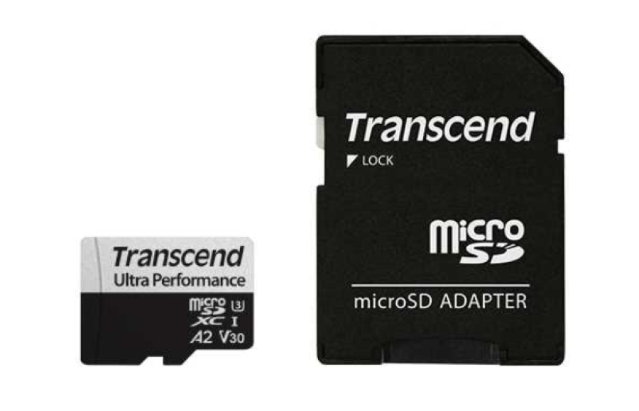 Transcend 128GB UHS-I U3 microSD w/ adapter A2 (TS128GUSD340S)