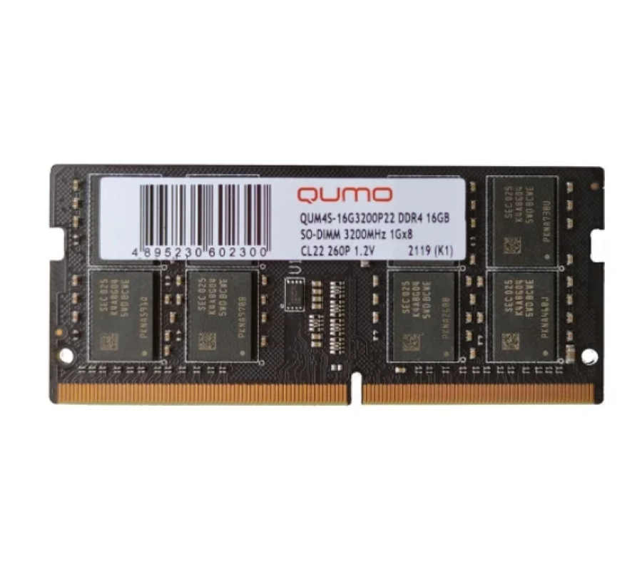 Qumo 16 ГБ DDR4 3200 МГц SODIMM CL22 (QUM4S-16G3200P22)