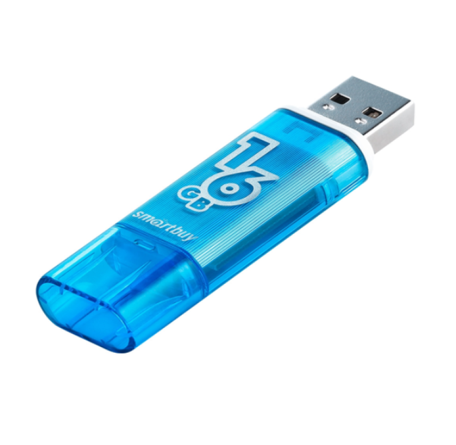 SmartBuy Glossy USB 2.0 16 ГБ (SB16GBGS-B) Blue