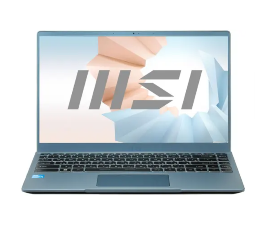 MSI Modern 14 B11MOU-1224RU Intel Core i3 1115G4 3000MHz/14"/1920x1080/8GB/256GB SSD/DVD нет/Intel UHD Graphics/Wi-Fi/Bluetooth/Windows 11 Home (9S7-14D312-1224) Голубой