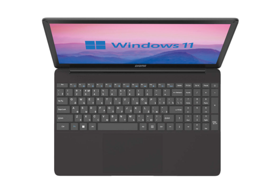 Digma EVE 15 P417 Intel Celeron N4000 1100MHz/15.6"/1920х1080/8GB/256GB SSD/DVD нет/Intel HD Graphics 600/Wi-Fi/Bluetooth/Windows 11 Home (NCN158CXW03) Черный