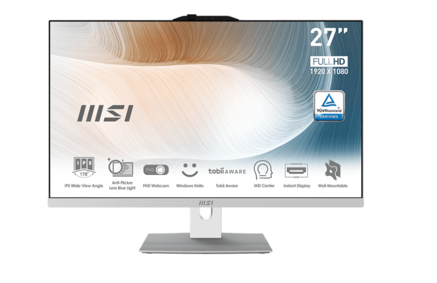 MSI Modern AM272P 12M-483RU Intel Core i5 1235U 1300 МГц/16384 Mb/512 Gb SSD/27" Full HD 1920x1080/DVD нет/Intel Iris Xe Graphics/Без ОС (9S6-AF8212-483) Белый