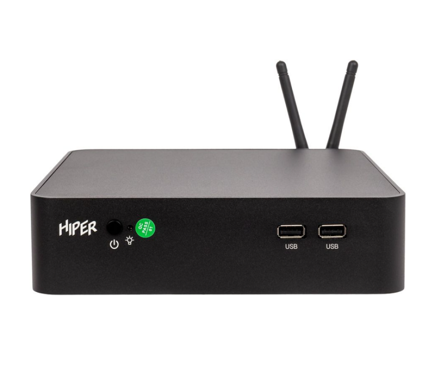 Hiper M8 Intel Celeron J4125 2000 МГц не установлена DDR4/не установлен SSD/DVD нет/Intel UHD Graphics 600/DOS (T7I24CL442) Черный