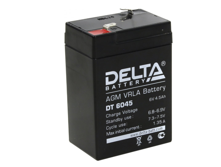 Аккумуляторная батарея Delta DT 6045, voltage 6V (DT 6045)