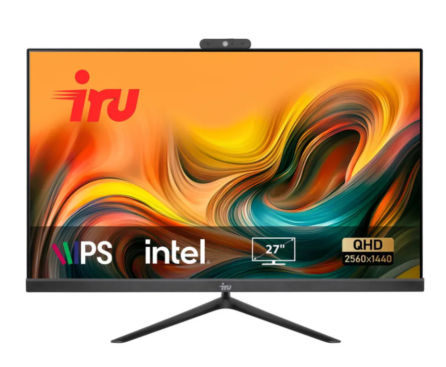 IRU Office 27IH5P2K Intel Core i5 11400 2600 МГц/8192 Mb/256 Gb SSD/27" Full HD 2560 х 1440/DVD нет/Intel UHD Graphics 730/DOS (1865016) Черный