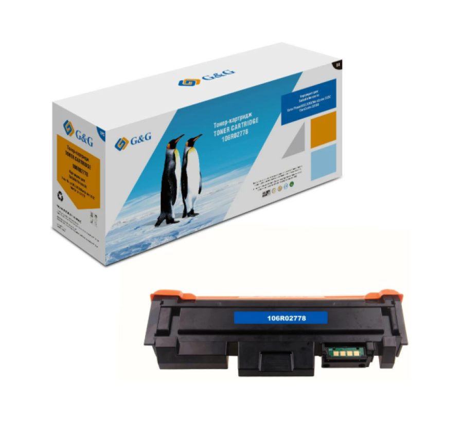 G&G GG-106R02778 чёрный (3000 страниц) для Xerox Phaser 3052, 3260, WorkCentre 3215NI, 3225