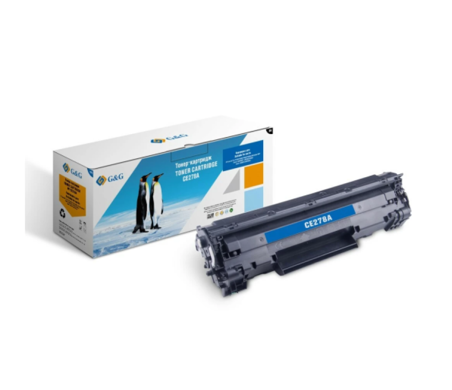 G&G GG-CE278A Черный (2100 страниц) для НР LaserJet P1560, 1566, 1606, M1536 Canon LBP-6200