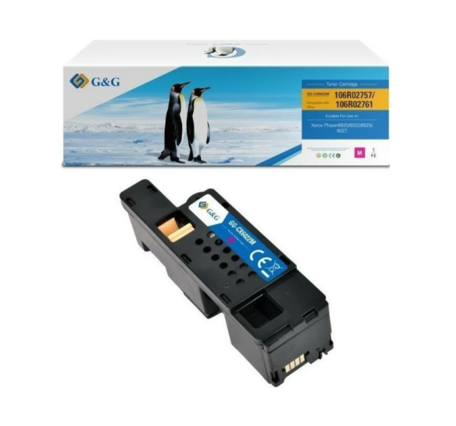 G&G GG-106R02761 пурпурный (1400 стр) для Xerox Phaser 6020BI 6020, 6022NI 6022; WorkCentre 6025BI 6025, 6027NI 6027