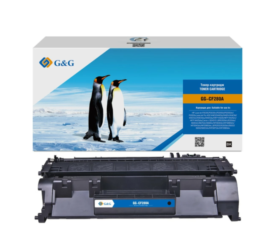 G&G GG-CF280A черный (2700 стр) для HP LaserJet Pro400 M401/M425