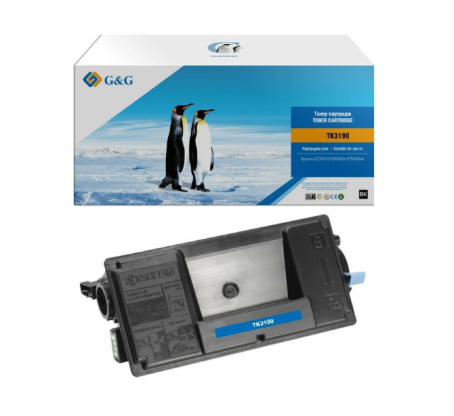 G&G GG-TK3190 черный (25500 стр) для Kyocera ECOSYS P3055dn, P3060dn