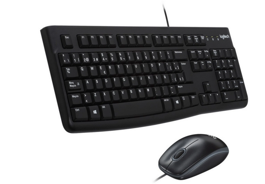 Logitech Desktop MK120 ЛАТИНИЦА (без кириллицы) (920-002589) Black