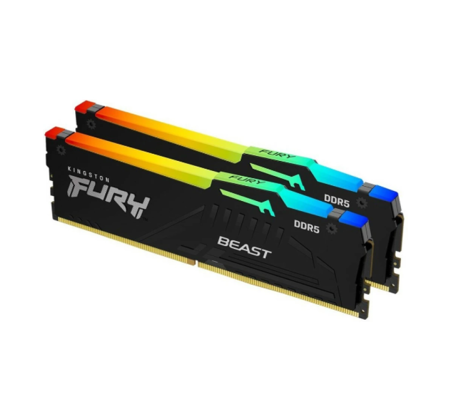 Kingston Fury Beast Black RGB 32Gb DDR5 5600MHz (2x16Gb KIT) (KF556C40BBAK2-32)