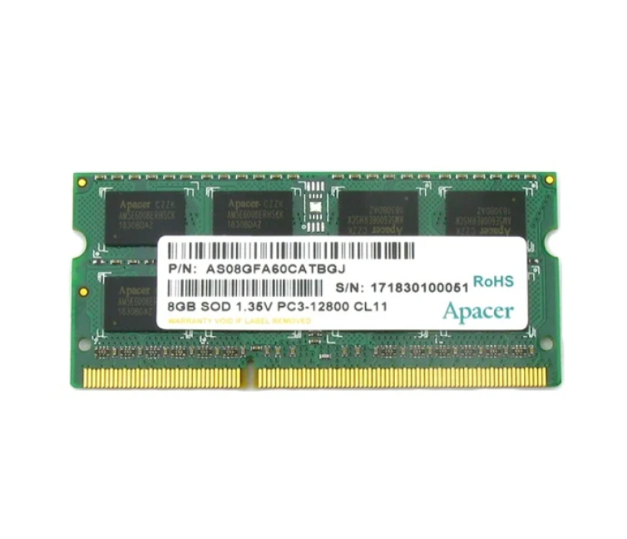 Apacer 8 ГБ DDR3L 1600 МГц SODIMM CL11 (DV.08G2K.KAM)