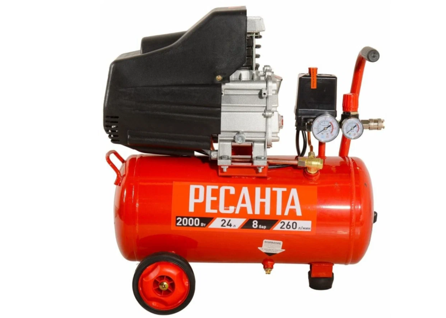 Ресанта КП-24/260М масляный 260л/мин 24л 2000Вт (74/7/3)