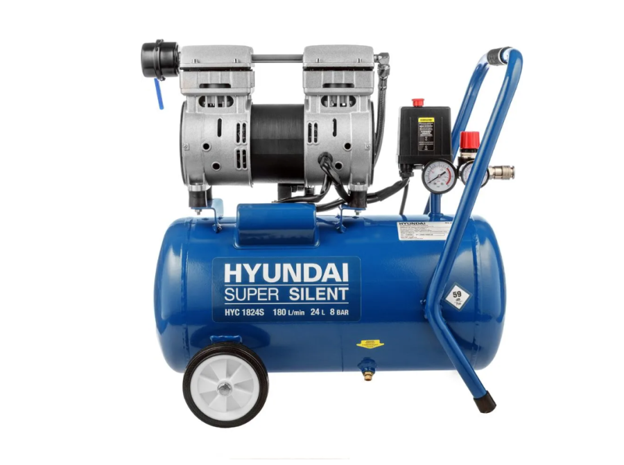 Hyundai HYC 1824S безмасляный 180л/мин 24л 1000Вт