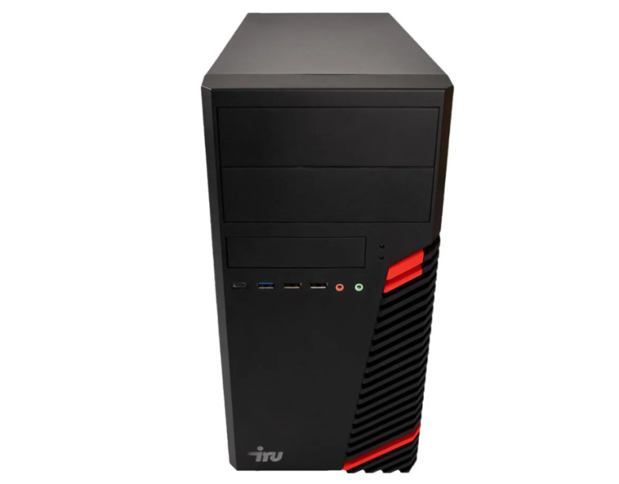 IRU Corp 312 MT Intel Celeron J4125 2000 МГц/4096 Mb/128 Gb SSD/DVD нет/Intel UHD Graphics 600/DOS (1860051) Черный