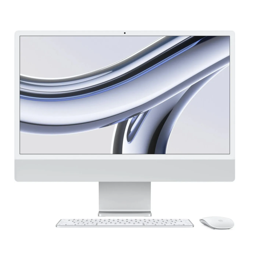 Apple iMac 24 Apple M3 Series Apple M3 2748 МГц/16384 Mb/512 Gb SSD/24" 4480 х 2520/Apple M3 8-core/DVD нет/MacOS (Z19500023) Серебристый