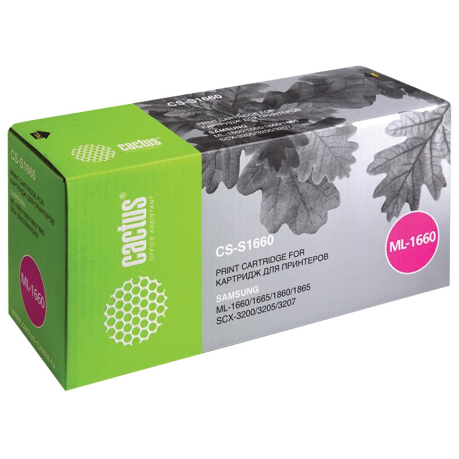 Cactus CS-S1660S черный (1500 стр) для Samsung ML 1660, Samsung ML 1665, Samsung ML 1667, Samsung ML 1670, Samsung ML 1860 ML 1865, Samsung ML 1865W, Samsung ML 1867, Samsung ML 3205, Samsung SCX 3200