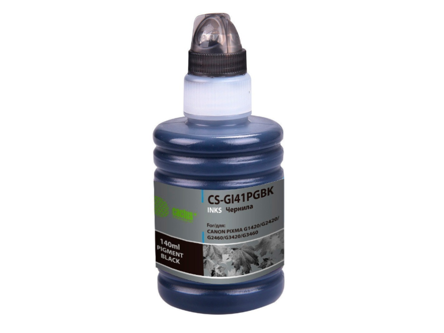 Cactus CS-GI41PGBK чёрный (140 мл) для Canon PIXMA G1420/G2420/G2460/G3420/G3460