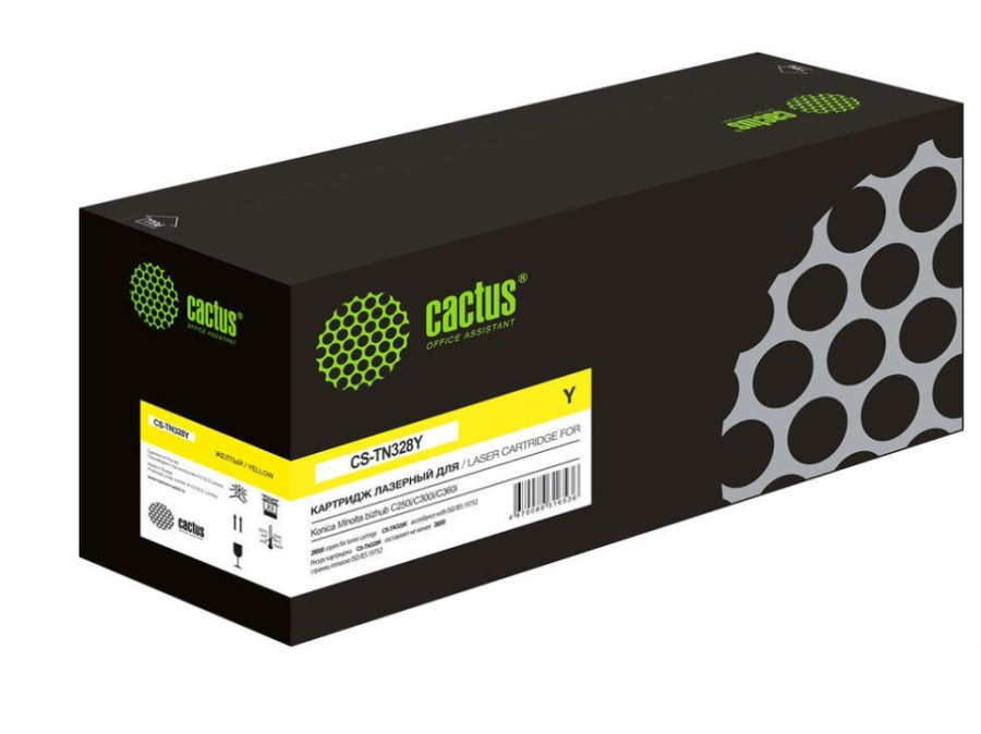 Cactus CS-TN328Y жёлтый (28000 стр) для Konica Minolta bizhub C250i, C300i, C360i