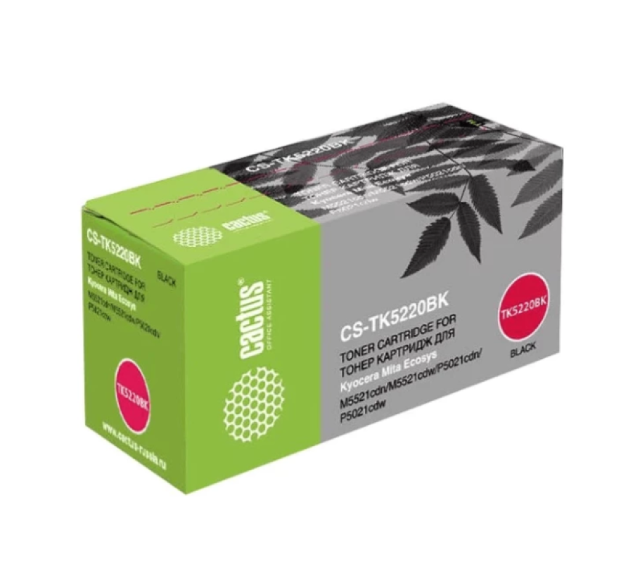 Cactus CS-TK5220BK черный (1200 стр) для Ecosys M5521cdn/M5521cdw/P5021cdn/P5021cdw