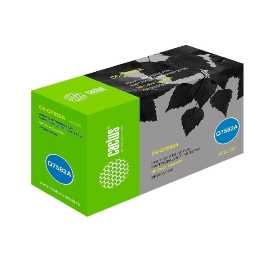 Cactus CS-Q7582A жёлтый (6000 стр) для HP LJ CP3505/3800