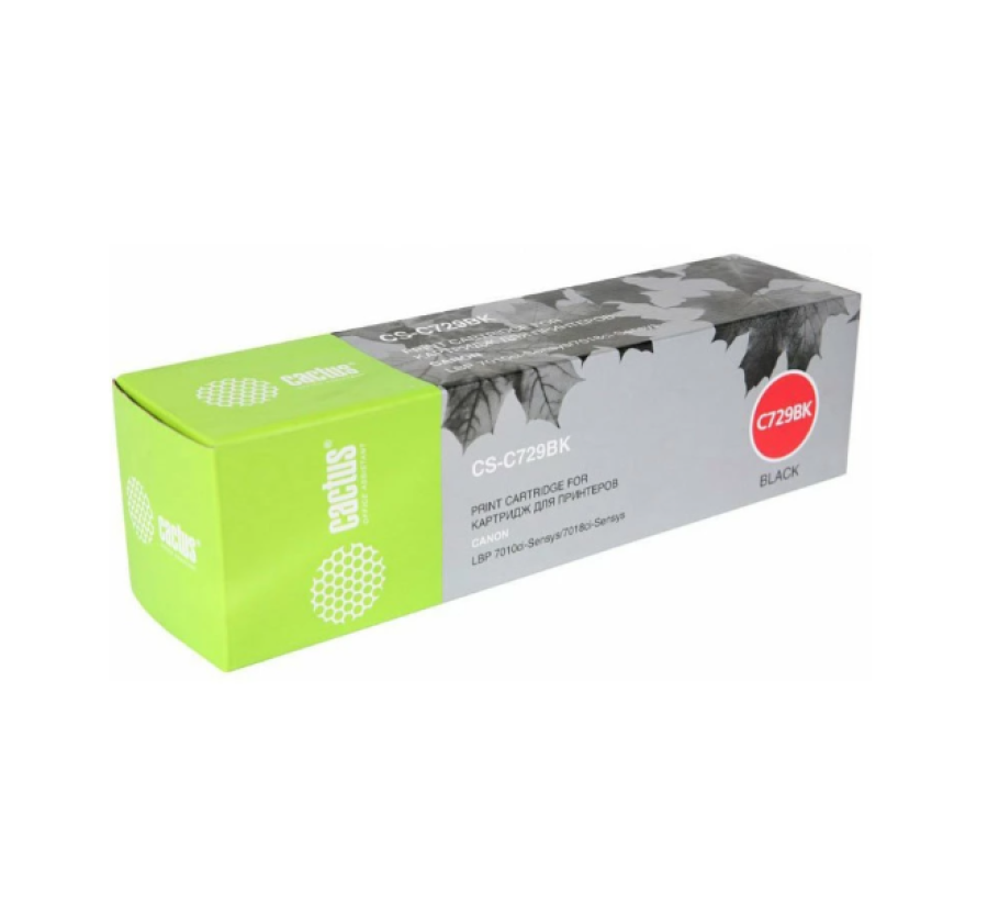 Cactus CS-C729BK черный (1200 стр) для Canon i-SENSYS LBP-7010C/LBP-7018C