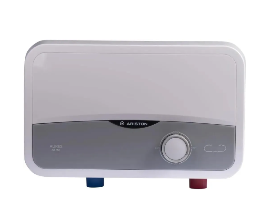 Ariston Aures S 3.5 COM PL, проточный, 3.5кВт, кран и душ (3520010-V)