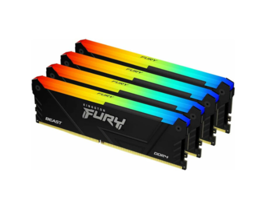 Kingston Fury Beast RGB 64Gb DDR4 (4x16Gb KIT) 3200MHz (KF432C16BB12AK4/64)