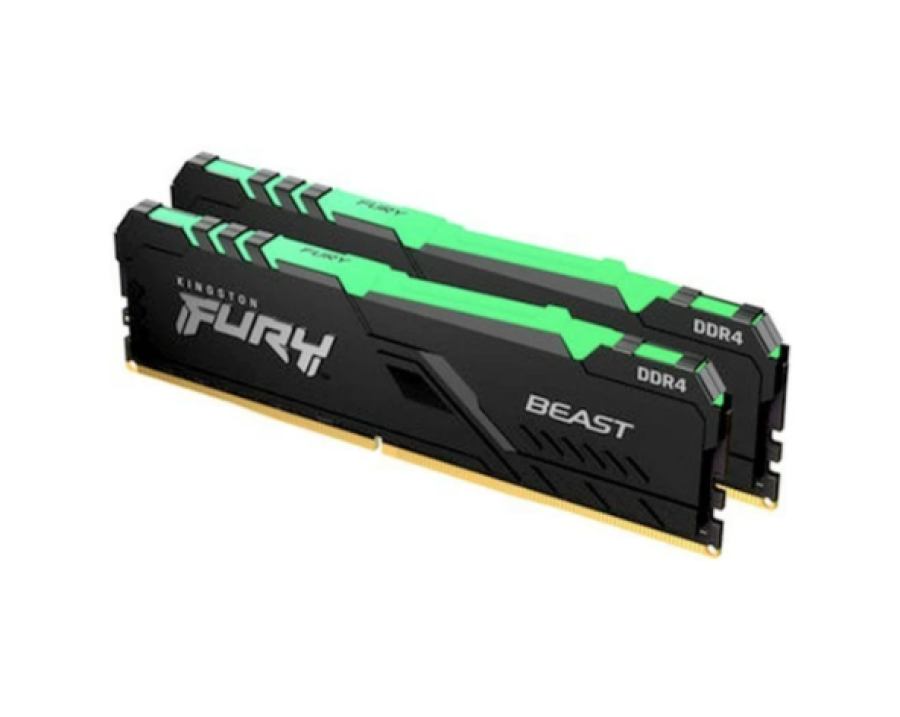 Kingston Fury Beast RGB 16Gb DDR4 3200MHz (2x8Gb KIT) (KF432C16BB2AK2/16)