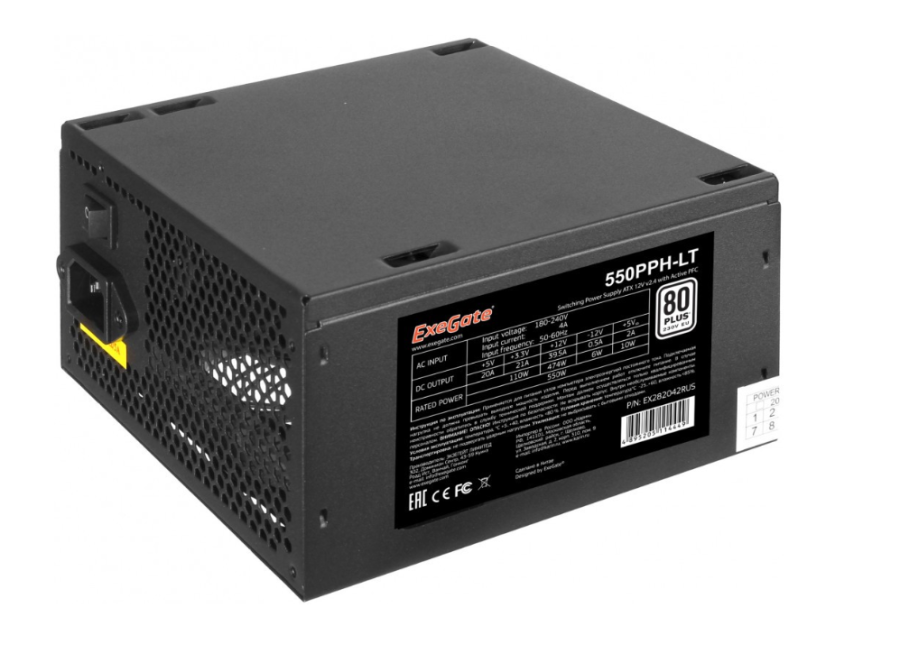 ExeGate 550W 550PPH-LT (EX282042RUS-OEM)