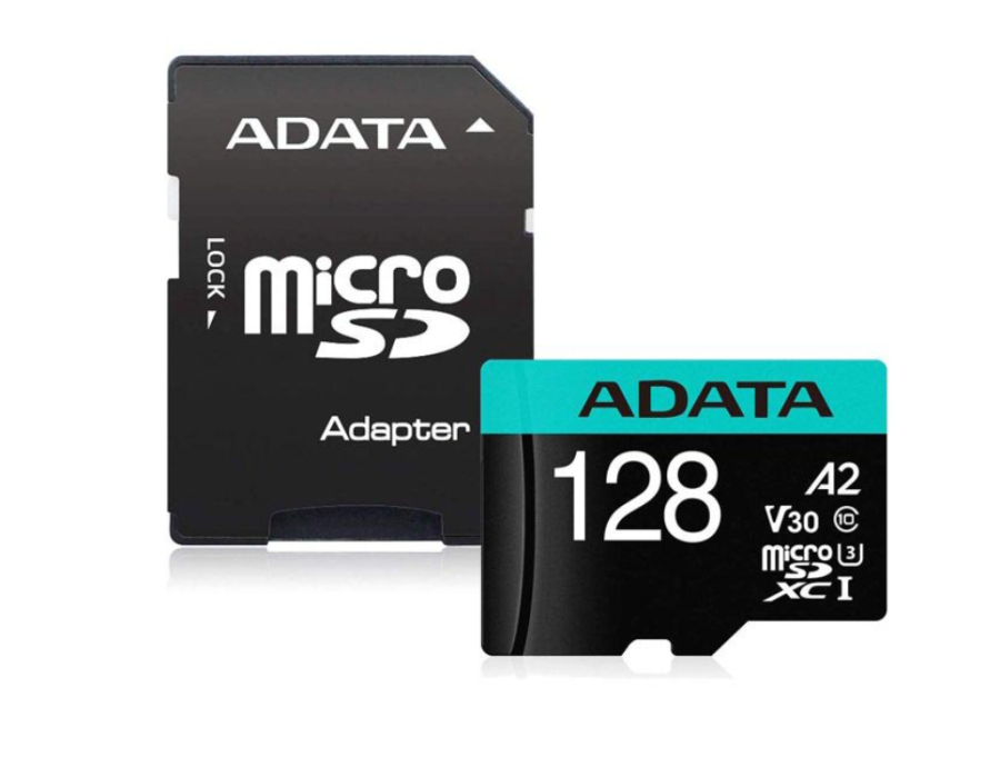 ADATA Premier Pro 128Gb MicroSD + SD адаптер (AUSDX128GUI3V30SA2-RA1)