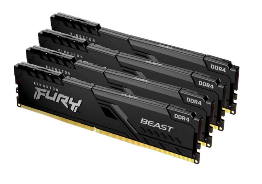 Kingston Fury Beast Black 128Gb DDR4 3200MHz (4x32Gb KIT) (KF432C16BBK4/128)