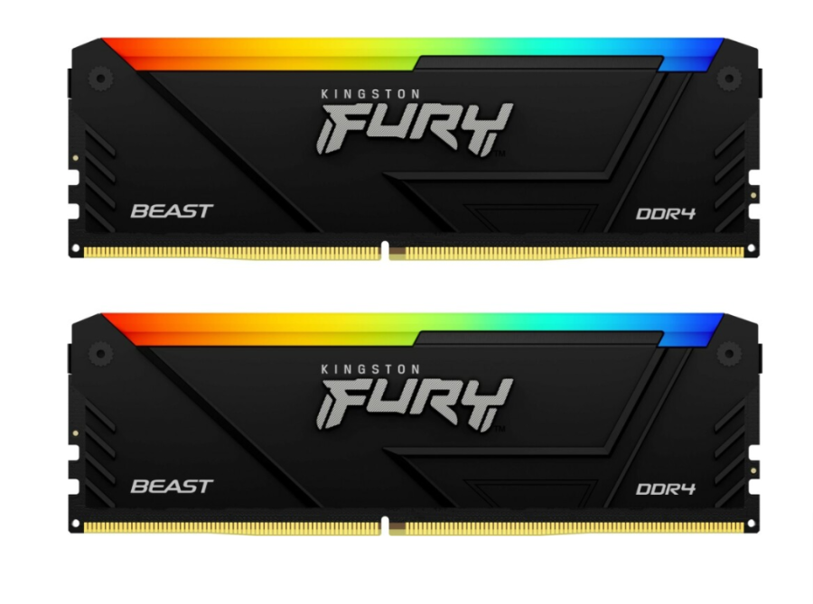 Kingston Fury Beast RGB 32Gb DDR4 3200MHz (2x16Gb KIT) (KF432C16BB2AK2/32)