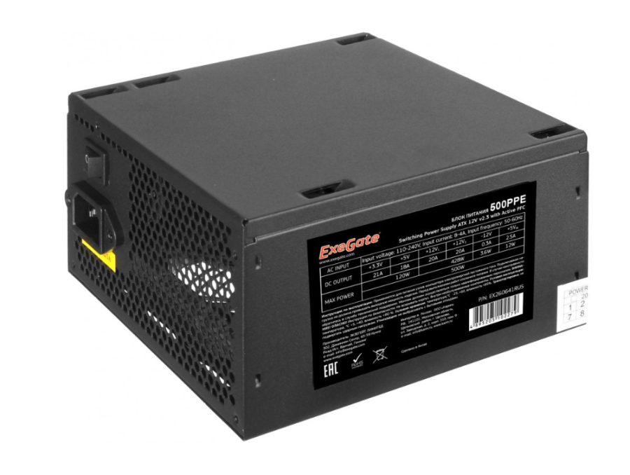 ExeGate 500PPE 500W (EX260641RUS-PC)