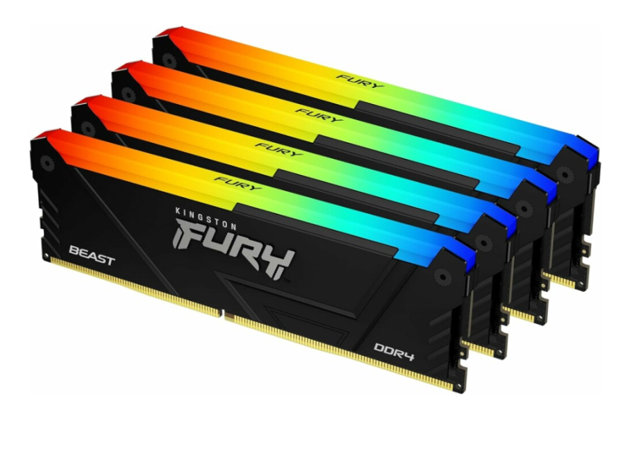 Kingston Fury Beast Black RGB 64Gb DDR4 3600MHz (4x16Gb KIT) (KF436C18BB2AK4/64)