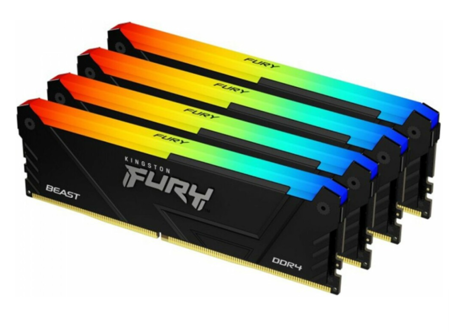 Kingston Fury Beast RGB 64Gb DDR4 2666MHz (4x16Gb KIT) (KF426C16BB12AK4/64)
