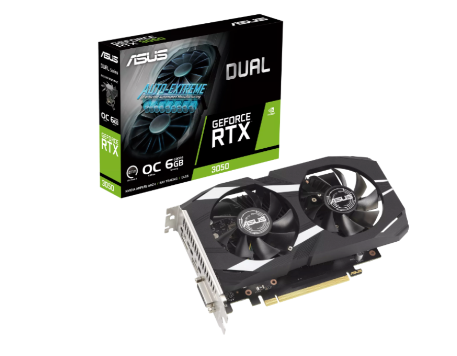 ASUS OC 6Gb NVIDIA GeForce RTX 3050 (DUAL-RTX3050-O6G)