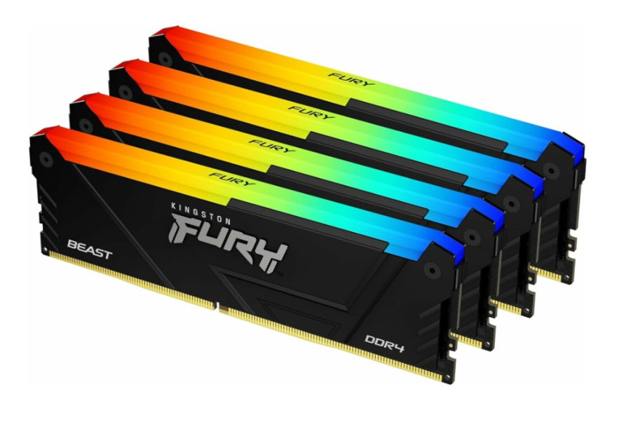 Kingston Fury Beast Black RGB 32Gb DDR4 3200MHz (4x8Gb KIT) (KF432C16BB2AK4/32)