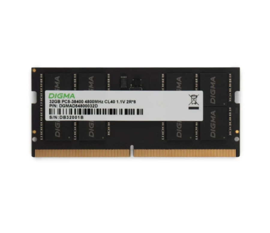 Digma 32Gb DDR5 4800MHz SO-DIMM (DGMAS54800032D)