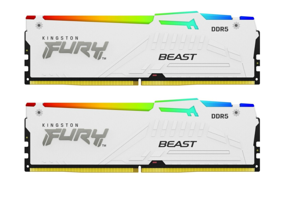 Kingston Fury Beast White RGB 64Gb DDR5 5200MHz (2x32Gb KIT) (KF552C40BWAK2-64)