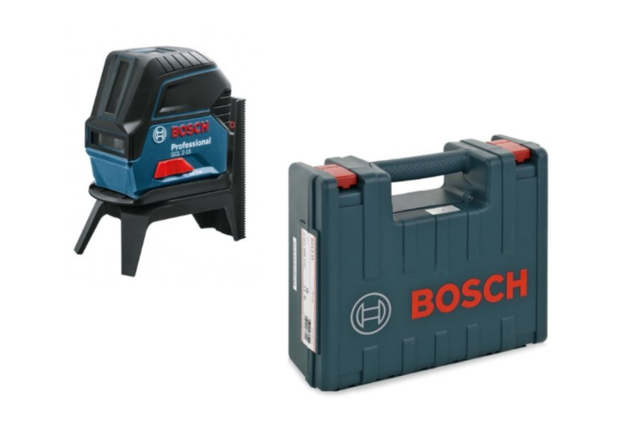 Bosch GCL 2-15 + RM1 + BM3 clip 2кл.лаз. 650нм цв.луч. красный (0601066E02)