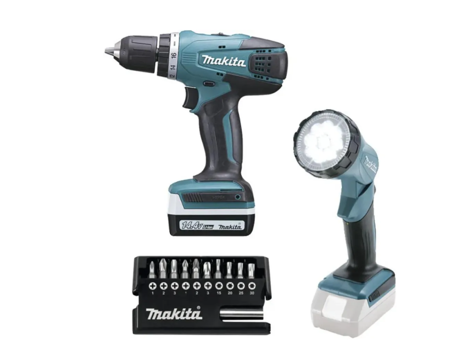 Makita DF347DWLX1, 1.5Ач, с двумя аккумуляторами